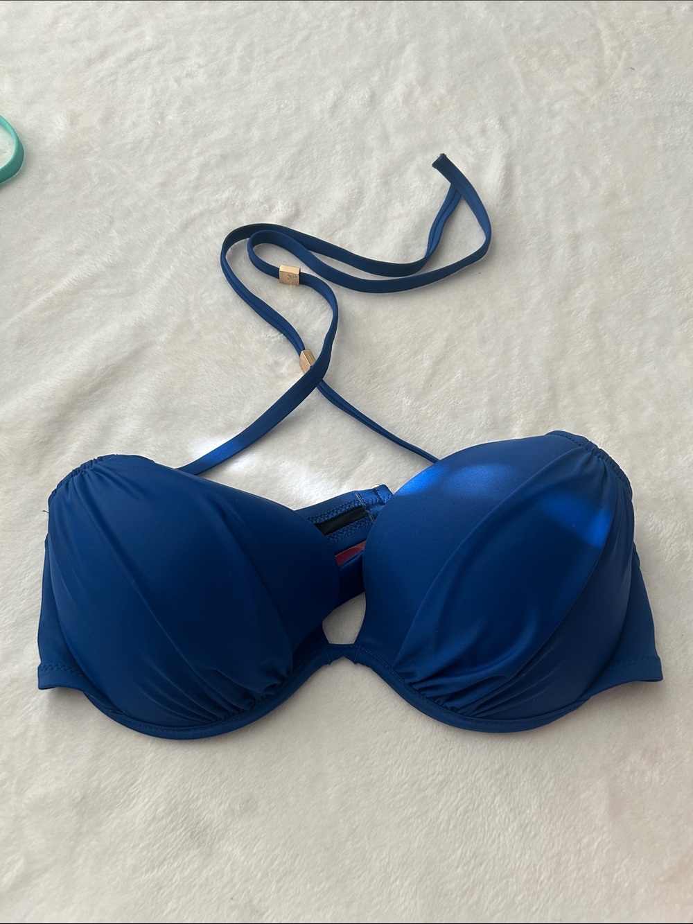 Victoria's Secret Deep Blue Strapless Push-Up Bikini Top